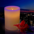 Blank 4" Wax Flameless Flickering LED Pillar Candle